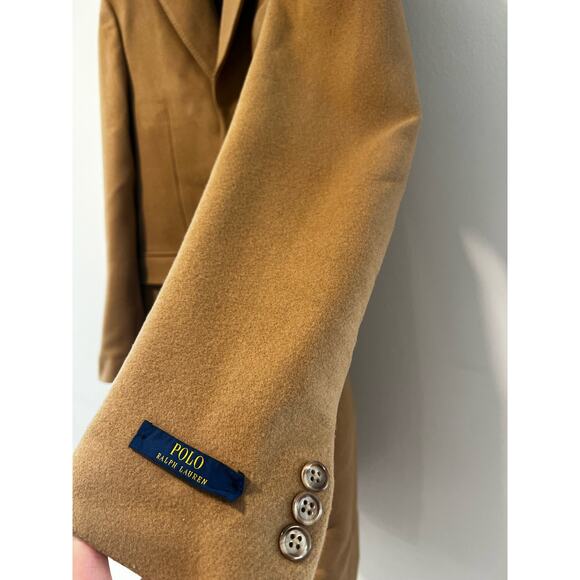 NWT Polo Ralph Lauren Hab Camel Wool Trench Coat Size 40R - Picture 5 of 13